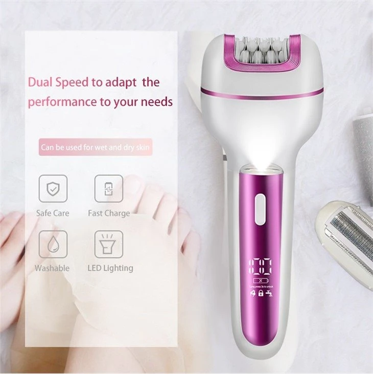 Electric Rechargeable Pedicure Foot File Epilator